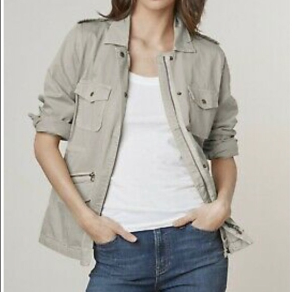 LILY ALDRIDGE for VELVET Ruby army jacket